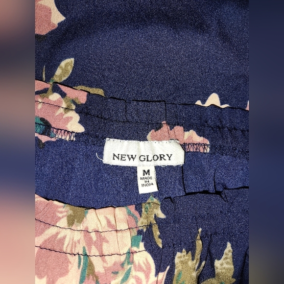 Orange and Blue Ruffled Sundress with Flutter Sleeves - Picture 4 of 8